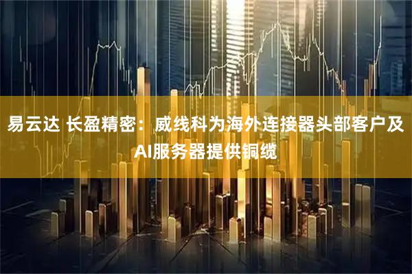 易云达 长盈精密：威线科为海外连接器头部客户及AI服务器提供铜缆