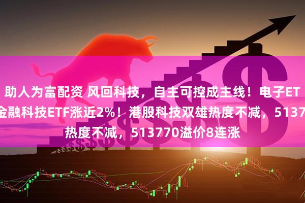 助人为富配资 风回科技，自主可控成主线！电子ETF放量新高，金融科技ETF涨近2%！港股科技双雄热度不减，513770溢价8连涨